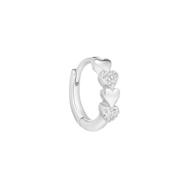 HEARTY SILBER CREOLEN PIERCING OHRRING