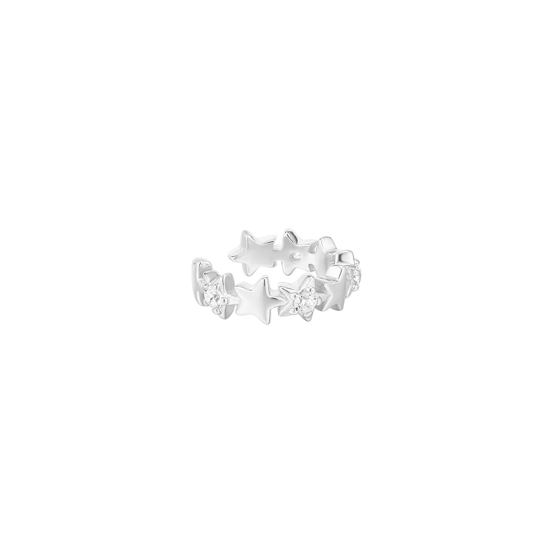 STAR SEQUENCE SILVER EAR CUFF  