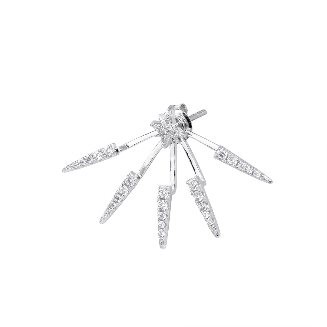 GOTHIC SILBER EAR JACKET OHRRING