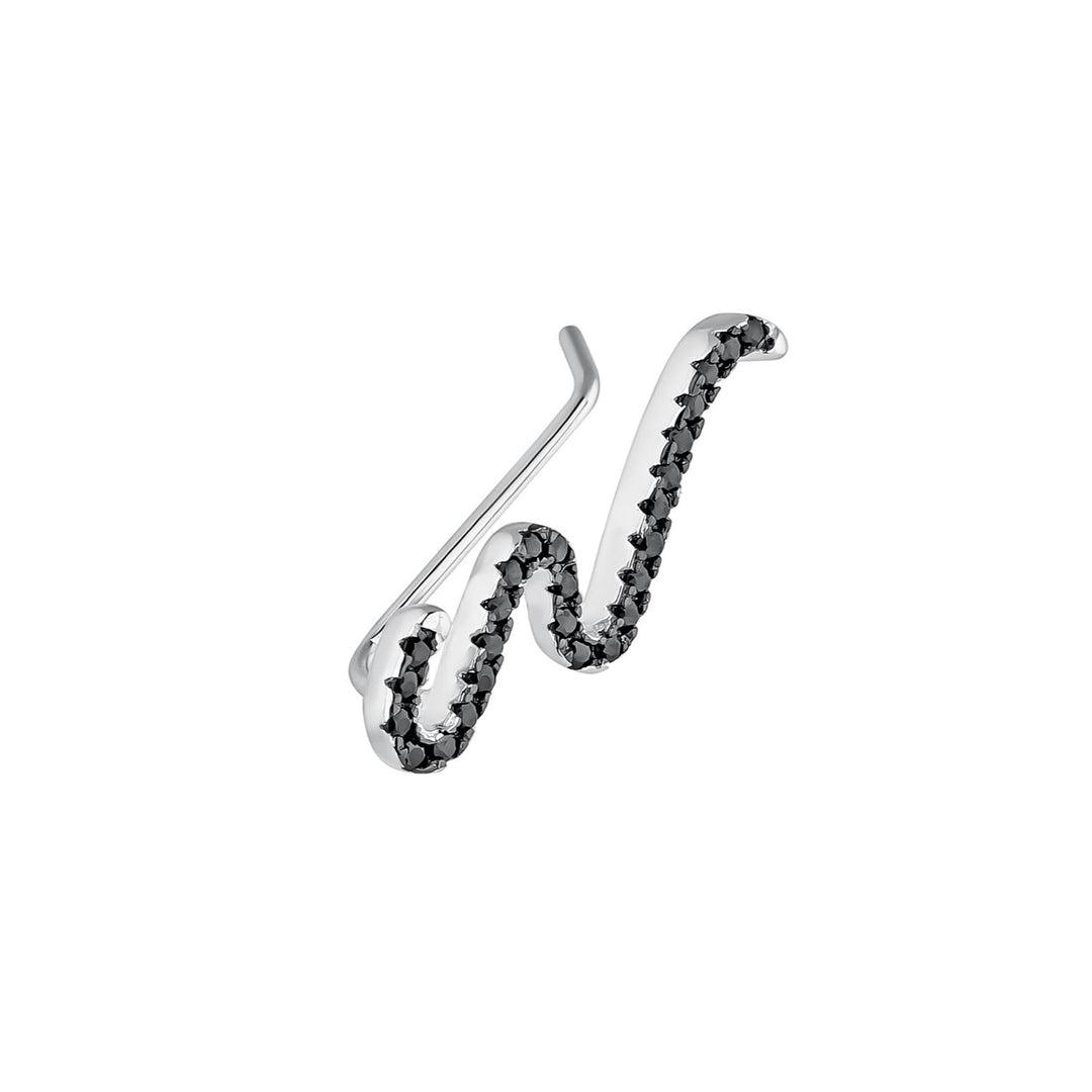 PENDIENTE TREPADOR DE PLATA CURVY