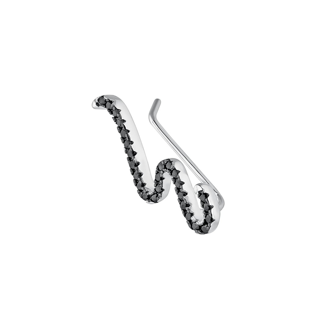PENDIENTE TREPADOR DE PLATA CURVY