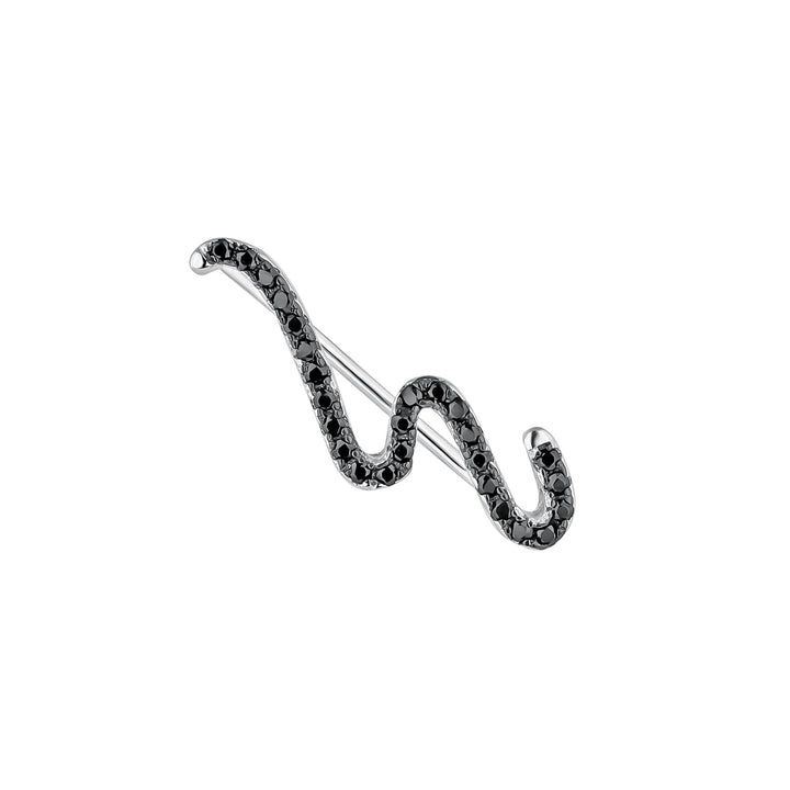 PENDIENTE TREPADOR DE PLATA CURVY