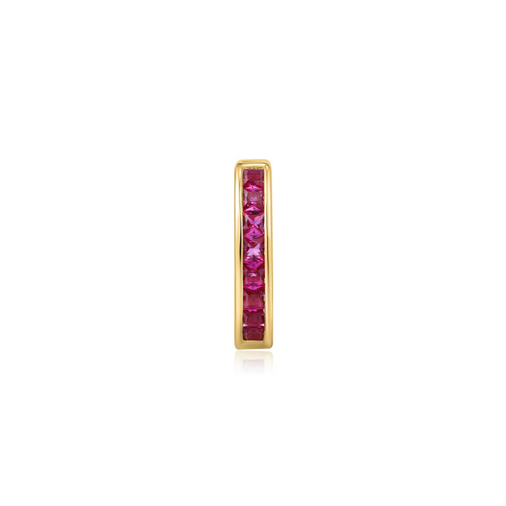 PENDIENTE PIERCING ARO ORO AMARILLO ROSA HOLI HOOP