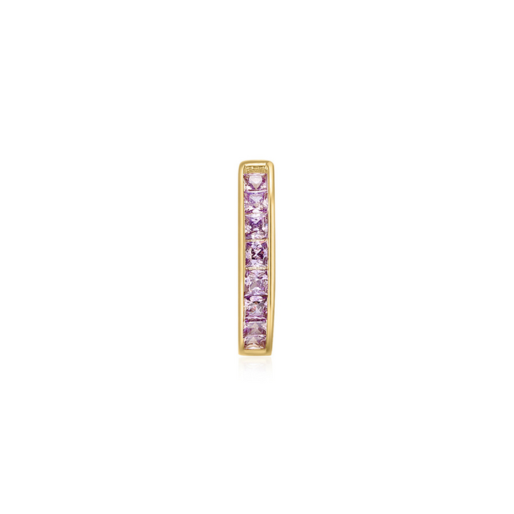 PENDIENTE PIERCING ARO ORO AMARILLO LILA HOLI HOOP