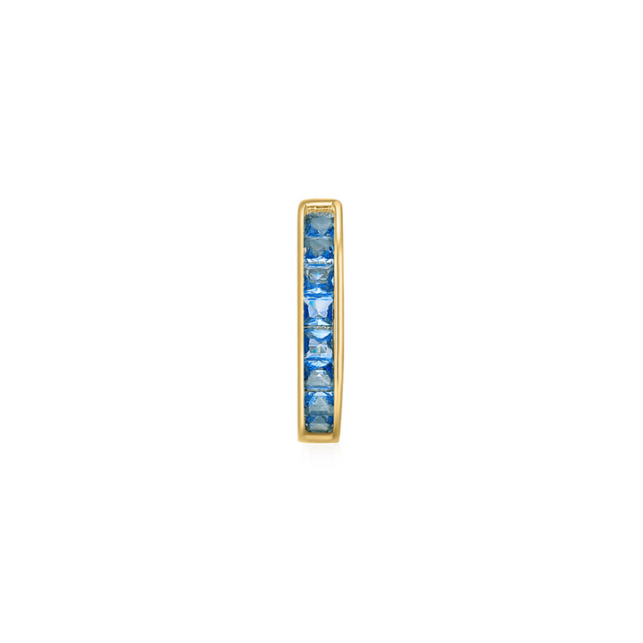 PENDIENTE PIERCING ARO ORO AMARILLO AZUL HOLI HOOP