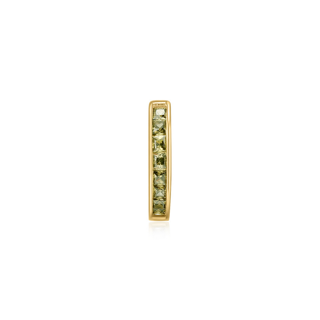 PENDIENTE PIERCING ARO ORO AMARILLO VERDE HOLI HOOP