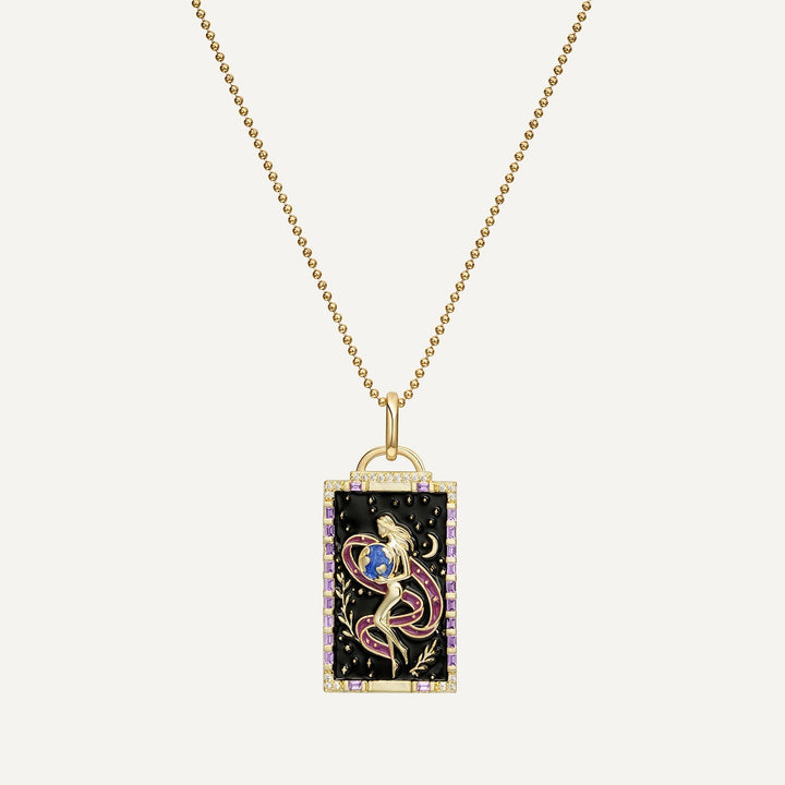 COLGANTE CARTA TAROT EL MUNDO