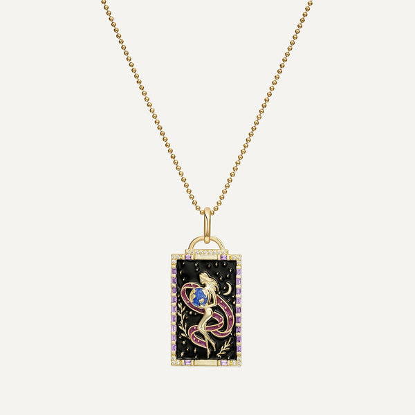 COLGANTE CARTA TAROT EL MUNDO