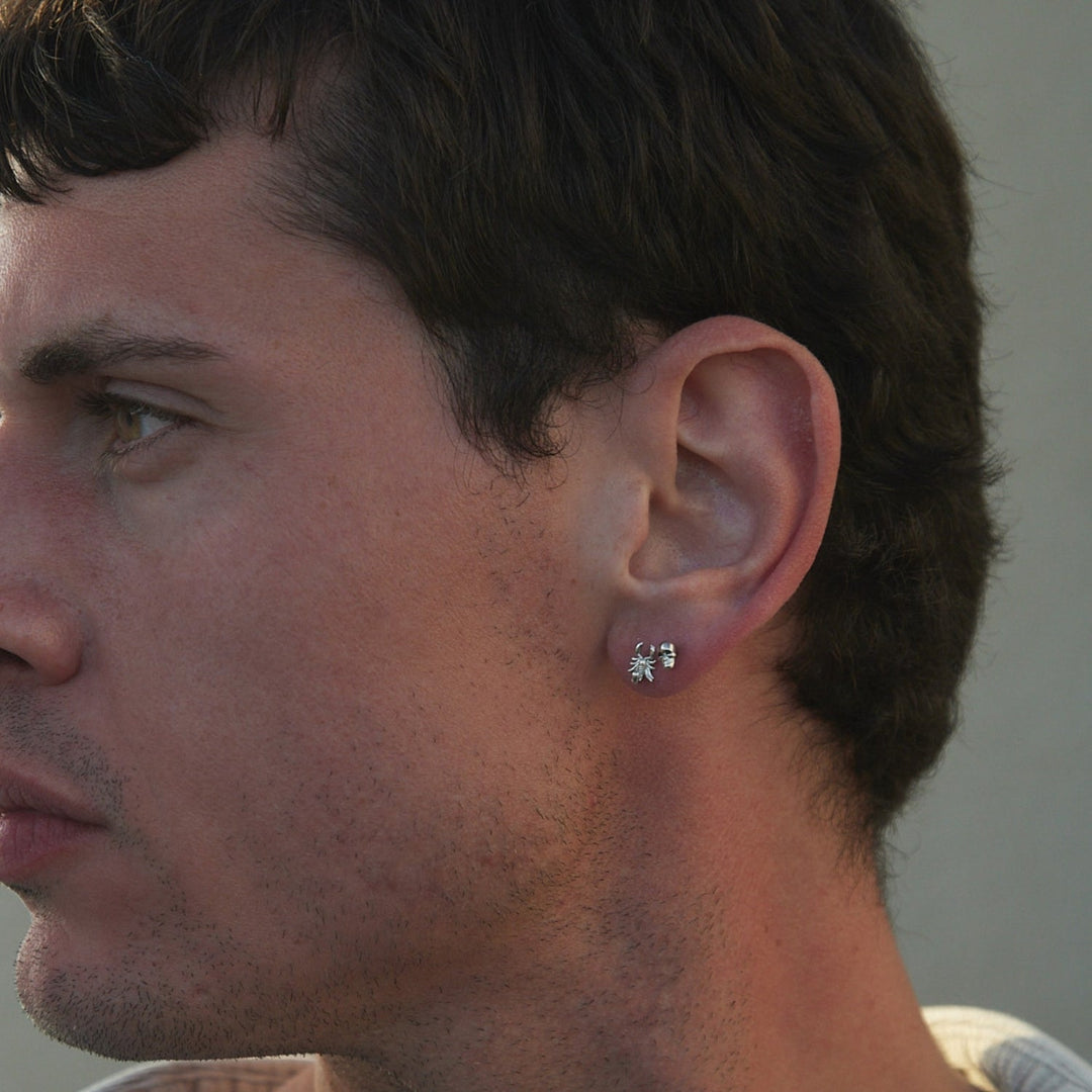 ORECCHINO PIERCING IN ARGENTO CRANIUM