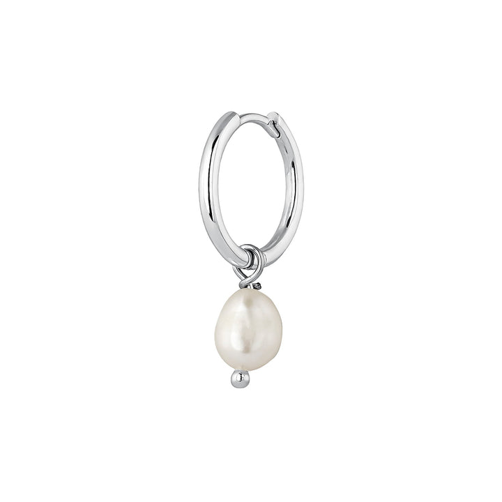ROQUE SILVER HOOP PIERCING EARRING