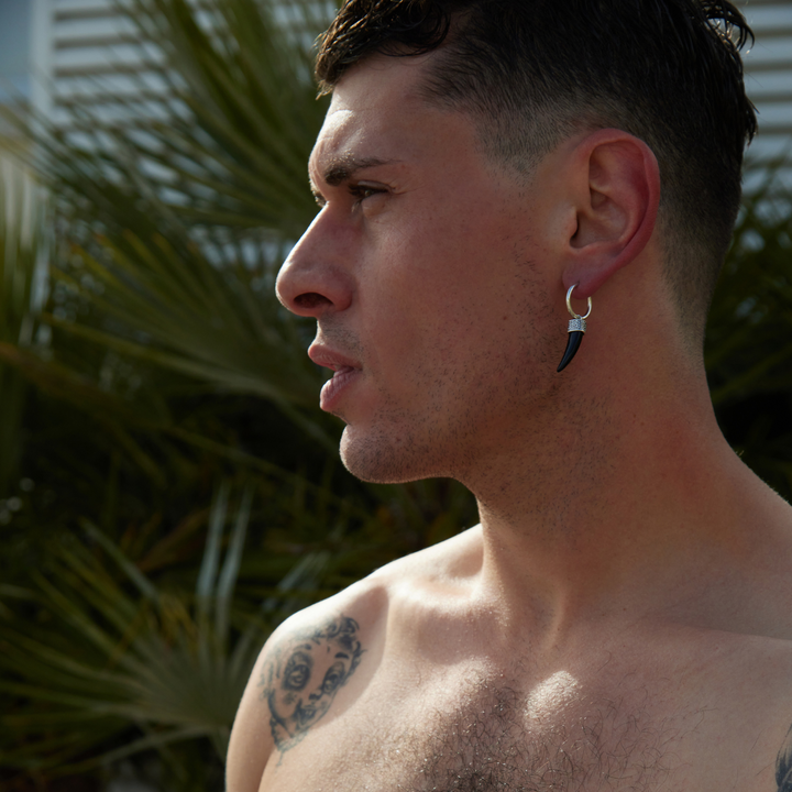 PENDIENTE PIERCING ARO BLACK TUSK