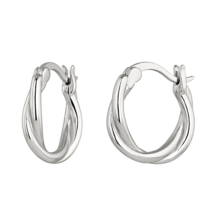 SILVER ELEONORA HOOPS