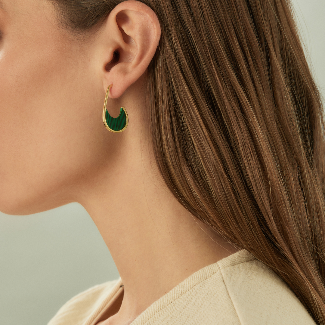 ALHAMBRA MALACHITE EARRINGS