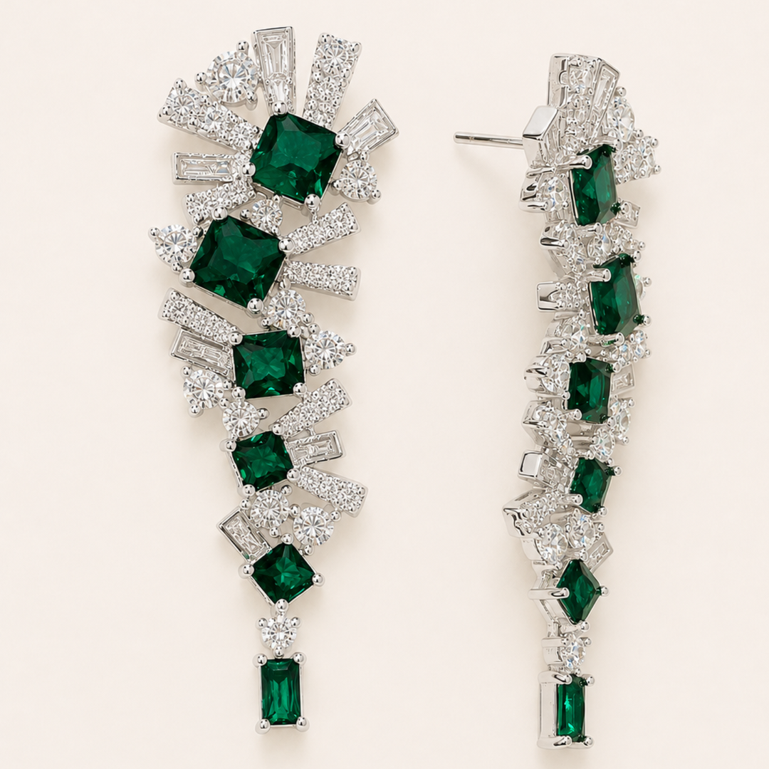 EMERALD WATERFALL EARRINGS