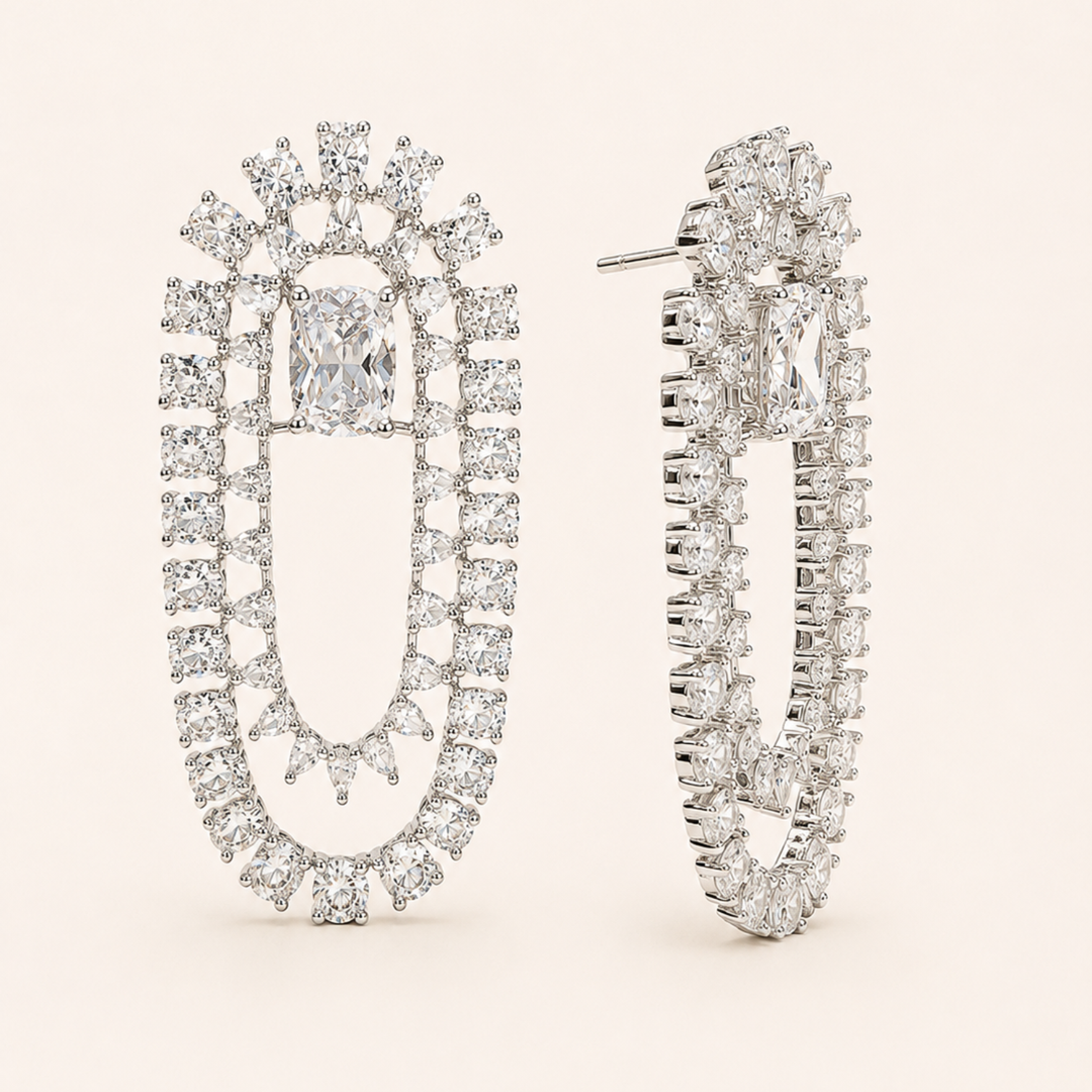 PENDIENTES CRYSTAL OVAL DROP