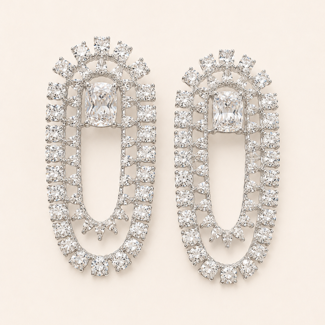 PENDIENTES CRYSTAL OVAL DROP