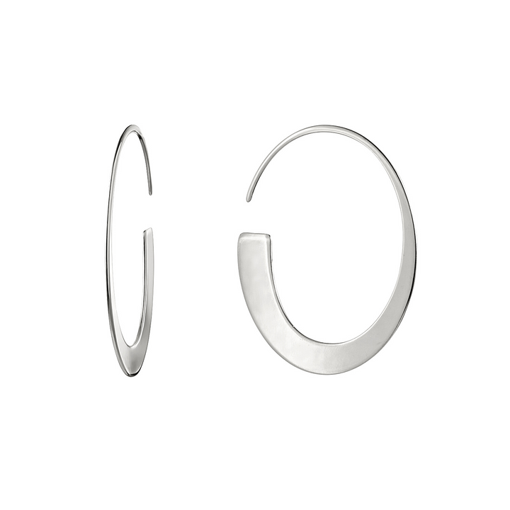 SILVER GONDOLA HOOPS